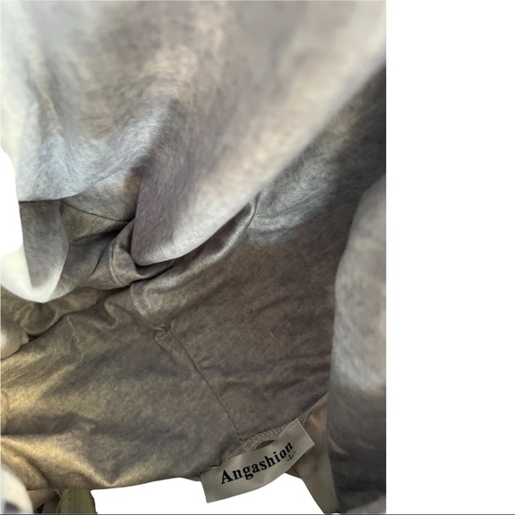 ANGASHION MARLED GRAY AND BLUSH PINK FLORAL LS SOFT STRETCHY HOODIE TOP - Picture 11 of 13